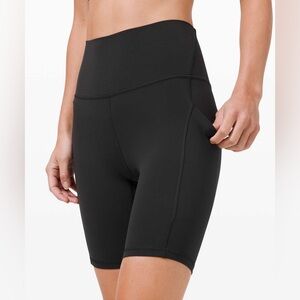 Lululemon high rise biker shorts 8in seam size 6